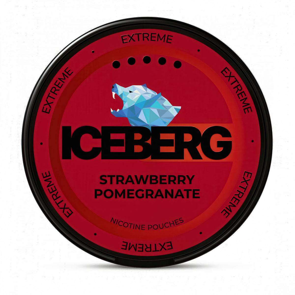 ICEBERG Strawberry Pomegranate Extreme nicotine pouches – 40mg nicotine per pouch, 20-pouch can