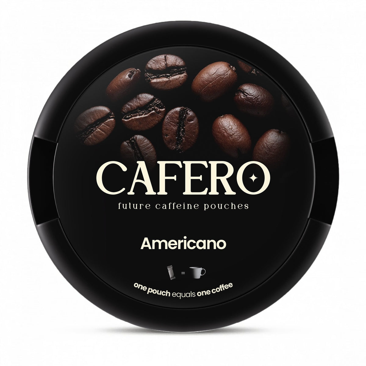 CAFERO Americano caffeine energy pouches – 80mg caffeine per pouch, 20-pouch can