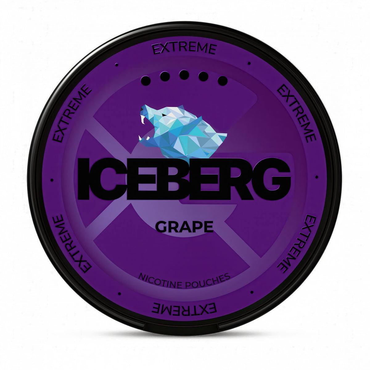 ICEBERG Grape Extreme nicotine pouches – 40mg nicotine per pouch, 20-pouch can
